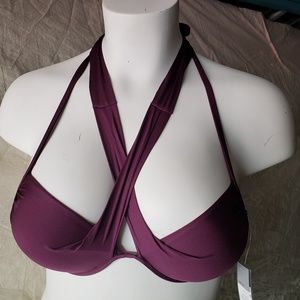 Purple push up swimsuit/ bikini top medium
